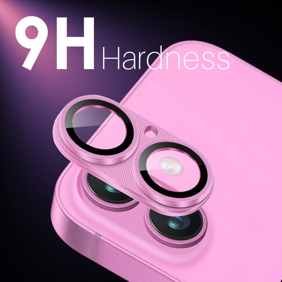 For iPhone 16 / 16 Plus NORTHJO CD Vein Camera Lens Protector Tempered Glass Rear Lens Film(Rose)