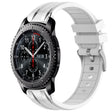 For Samsung Galaxy Gear S3 Frontier 22mm Quick Release Silver Buckle Royal Silicone Watch Band(White) - free shipping - PMC TechLife - Order now!