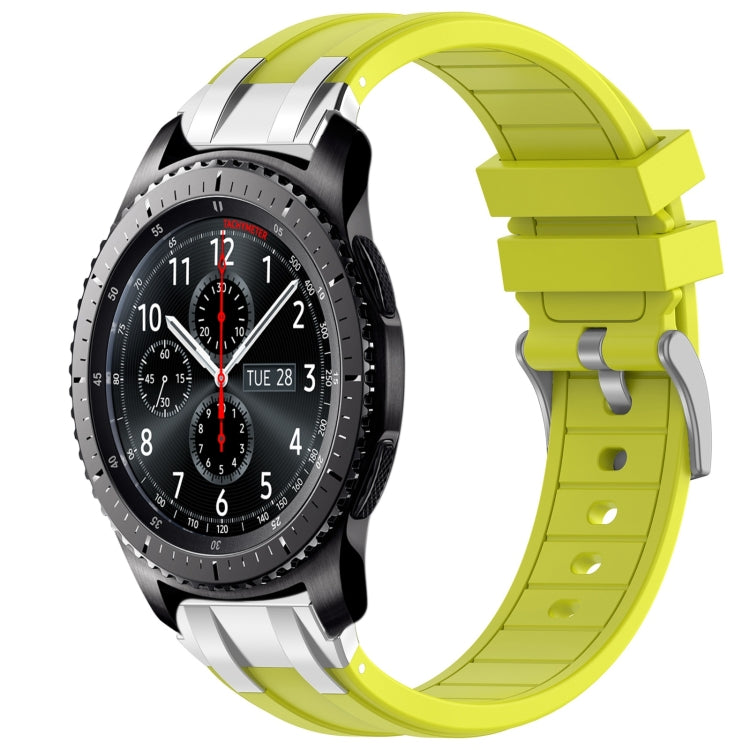 For Samsung Galaxy Gear S3 Frontier 22mm Quick Release Silver Buckle Royal Silicone Watch Band(Vital Yellow) - free shipping - PMC TechLife - Order now!