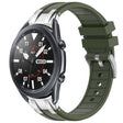 For Samsung Galaxy Watch 3 45mm 22mm Quick Release Silver Buckle Royal Silicone Watch Band(Olive Green) - free shipping - PMC TechLife - Order now!