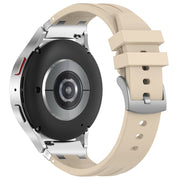 For Amazfit Active 20mm Quick Release Silver Buckle Royal Silicone Watch Band(Starlight)