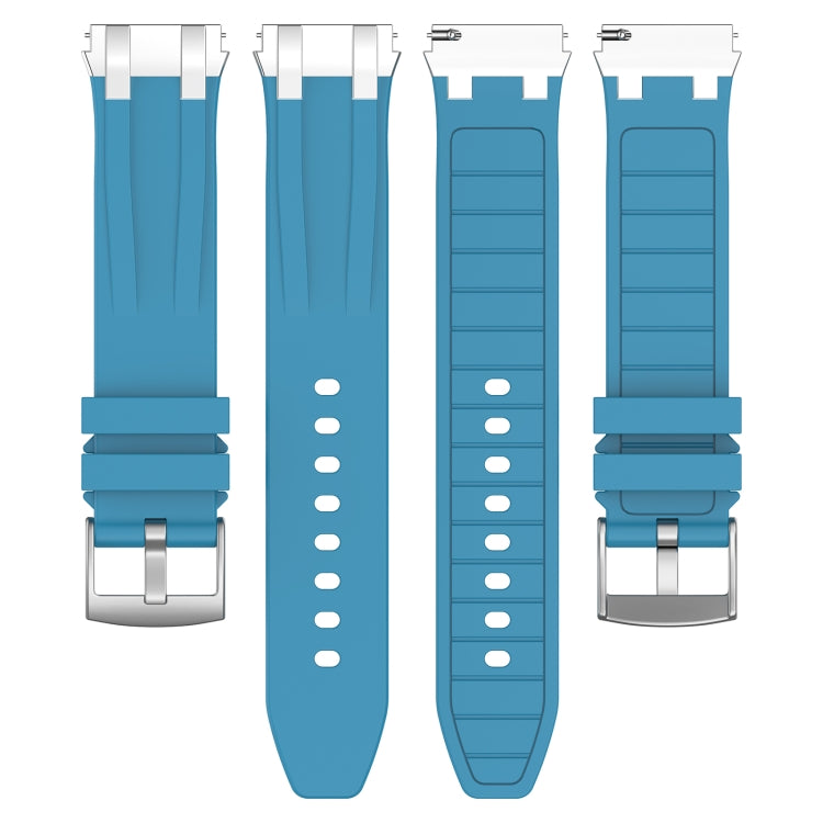 For Amazfit GTS4 Mini 20mm Quick Release Silver Buckle Royal Silicone Watch Band(Sea Blue) - free shipping - PMC TechLife - Order now!