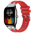 For Amazfit GTS4 Mini 20mm Quick Release Silver Buckle Royal Silicone Watch Band(Red) - free shipping - PMC TechLife - Order now!