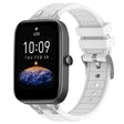 For Amazfit Bip3 20mm Quick Release Silver Buckle Royal Silicone Watch Band(White) - free shipping - PMC TechLife - Order now!