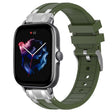 For Amazfit GTS 3 20mm Quick Release Silver Buckle Royal Silicone Watch Band(Olive Green) - free shipping - PMC TechLife - Order now!