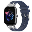 For Amazfit GTS 3 20mm Quick Release Silver Buckle Royal Silicone Watch Band(Navy Blue) - free shipping - PMC TechLife - Order now!