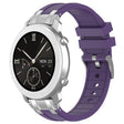 For Amazfit Pop 20mm Quick Release Silver Buckle Royal Silicone Watch Band(Purple) - free shipping - PMC TechLife - Order now!