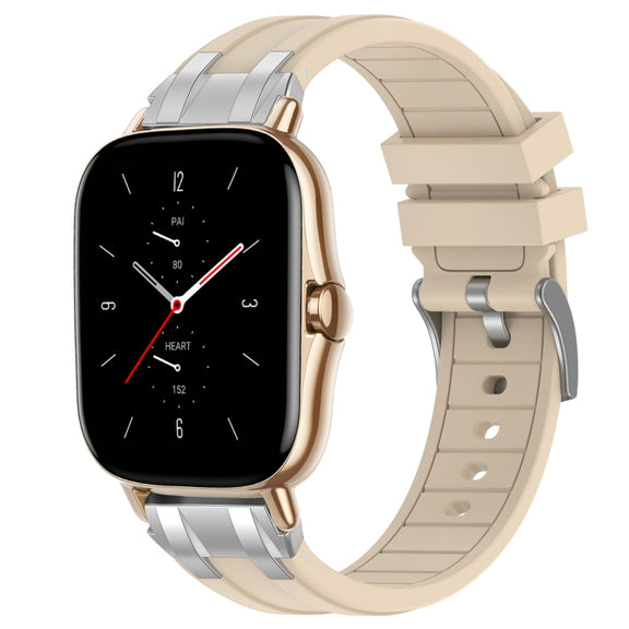 For Amazfit GTS 2 20mm Quick Release Silver Buckle Royal Silicone Watch Band(Starlight)