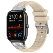 For Amazfit GTS 20mm Quick Release Silver Buckle Royal Silicone Watch Band(Starlight)