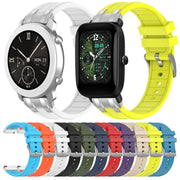 For Amazfit GTS 2e 20mm Quick Release Silver Buckle Royal Silicone Watch Band(Orange)