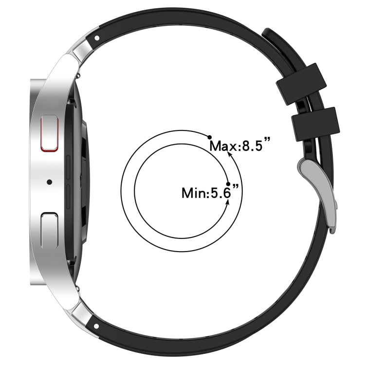 For Amazfit Bip U 20mm Quick Release Silver Buckle Royal Silicone Watch Band(White)