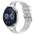 For Huawei Watch GT3 42mm 20mm Quick Release Silver Buckle Royal Silicone Watch Band(White) - free shipping - PMC TechLife - Order now!