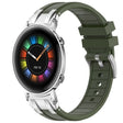For Huawei Watch GT2 42mm 20mm Quick Release Silver Buckle Royal Silicone Watch Band(Olive Green) - free shipping - PMC TechLife - Order now!