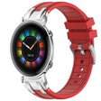 For Huawei Watch GT2 42mm 20mm Quick Release Silver Buckle Royal Silicone Watch Band(Red) - free shipping - PMC TechLife - Order now!