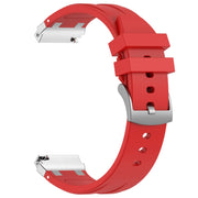 For Huawei Watch GT2 42mm 20mm Quick Release Silver Buckle Royal Silicone Watch Band(Red)