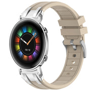 For Huawei Watch GT2 42mm 20mm Quick Release Silver Buckle Royal Silicone Watch Band(Starlight)