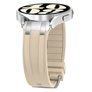 For Huawei Watch 2 20mm Quick Release Silver Buckle Royal Silicone Watch Band(Starlight)