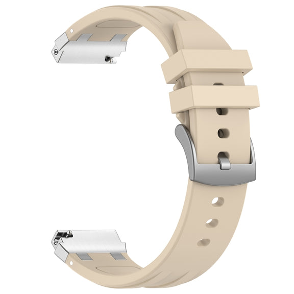 For Huawei Watch 2 20mm Quick Release Silver Buckle Royal Silicone Watch Band(Starlight)