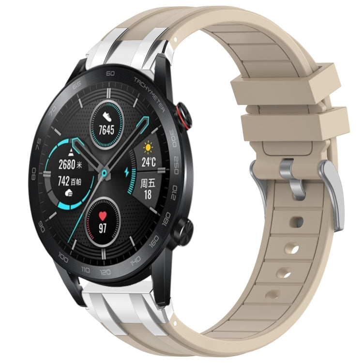 For Honor Magic Watch 2 42mm 20mm Quick Release Silver Buckle Royal Silicone Watch Band(Starlight) - free shipping - PMC TechLife - Order now!