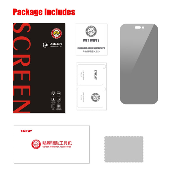 For iPhone 16 ENKAY Hat-Prince 28 Degree Anti-peeping Privacy Tempered Glass Film