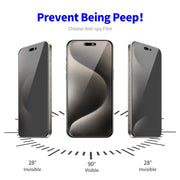 For iPhone 16 Pro Max 2pcs ENKAY Hat-Prince 28 Degree Anti-peeping Privacy Tempered Glass Film