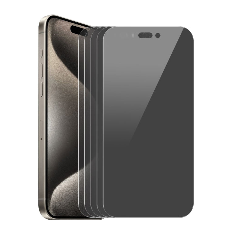 For iPhone 16 Pro 5pcs ENKAY Hat-Prince 28 Degree Anti-peeping Privacy Tempered Glass Film - free shipping - PMC TechLife - Order now!