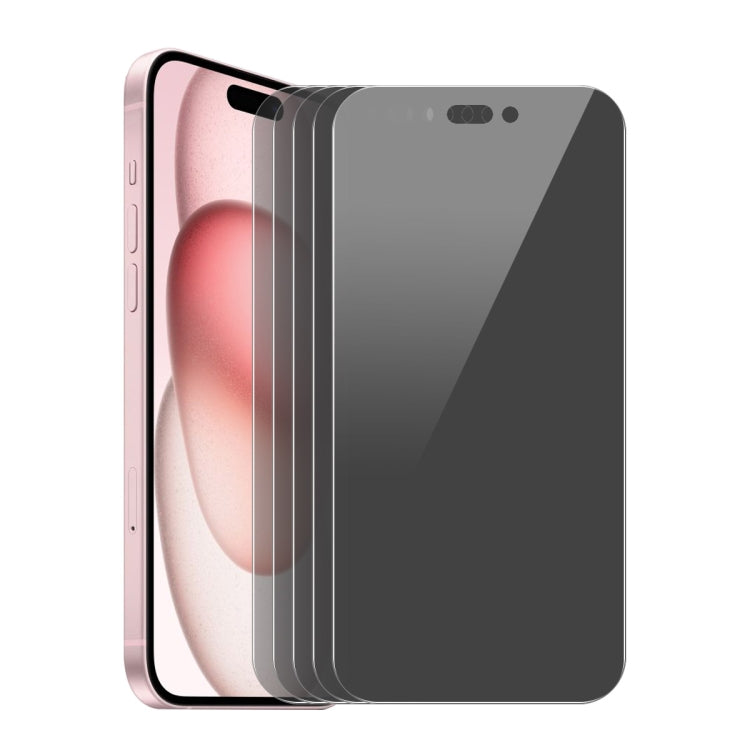 For iPhone 16 5pcs ENKAY Hat-Prince 28 Degree Anti-peeping Privacy Tempered Glass Film - free shipping - PMC TechLife - Order now!