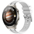 For Huawei Watch 4 Pro 22mm Quick Release Silver Buckle Royal Silicone Watch Band(White) - free shipping - PMC TechLife - Order now!