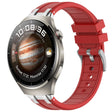 For Huawei Watch 4 Pro 22mm Quick Release Silver Buckle Royal Silicone Watch Band(Red) - free shipping - PMC TechLife - Order now!