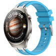 For Huawei Watch 4 Pro 22mm Quick Release Silver Buckle Royal Silicone Watch Band(Sky Blue) - free shipping - PMC TechLife - Order now!