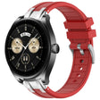 For Huawei Watch Buds 22mm Quick Release Silver Buckle Royal Silicone Watch Band(Red) - free shipping - PMC TechLife - Order now!