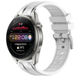 For Huawei Watch3 Pro New 22mm Quick Release Silver Buckle Royal Silicone Watch Band(White) - free shipping - PMC TechLife - Order now!