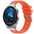 For Huawei Watch GT3 Pro 46mm 22mm Quick Release Silver Buckle Royal Silicone Watch Band(Orange) - free shipping - PMC TechLife - Order now!