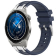 For Huawei Watch GT3 Pro 46mm 22mm Quick Release Silver Buckle Royal Silicone Watch Band(Navy Blue) - free shipping - PMC TechLife - Order now!