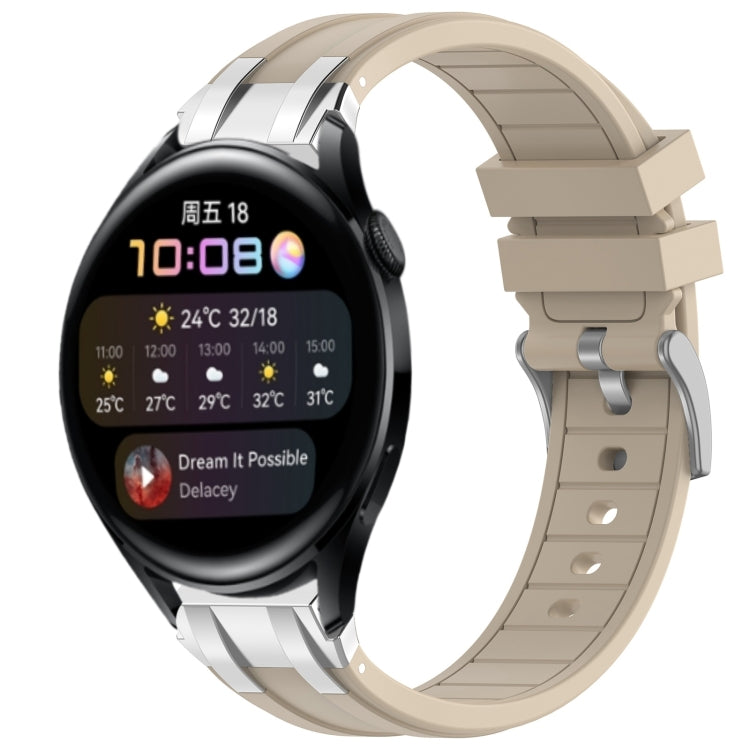 For Huawei Watch 3 22mm Quick Release Silver Buckle Royal Silicone Watch Band(Starlight) - free shipping - PMC TechLife - Order now!