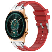 For Honor Watch GS 4 22mm Quick Release Silver Buckle Royal Silicone Watch Band(Red)