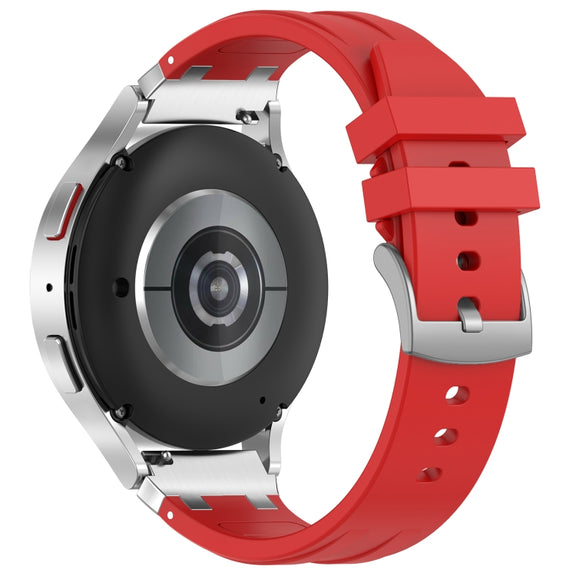 For Honor Watch GS 3i 22mm Quick Release Silver Buckle Royal Silicone Watch Band(Red)