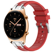 For Honor Watch GS 3 22mm Quick Release Silver Buckle Royal Silicone Watch Band(Red)