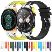 For Honor Watch 4 Pro 22mm Quick Release Silver Buckle Royal Silicone Watch Band(Starlight)