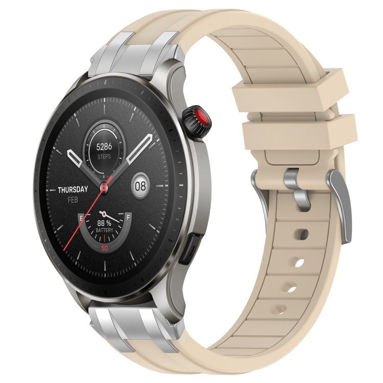 For Amazfit Watch GTR 4 22mm Quick Release Silver Buckle Royal Silicone Watch Band(Starlight) - free shipping - PMC TechLife - Order now!