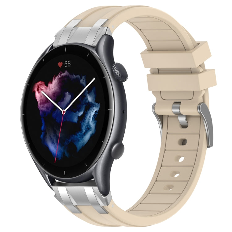 For Amazfit Watch GTR 3 22mm Quick Release Silver Buckle Royal Silicone Watch Band(Starlight) - free shipping - PMC TechLife - Order now!