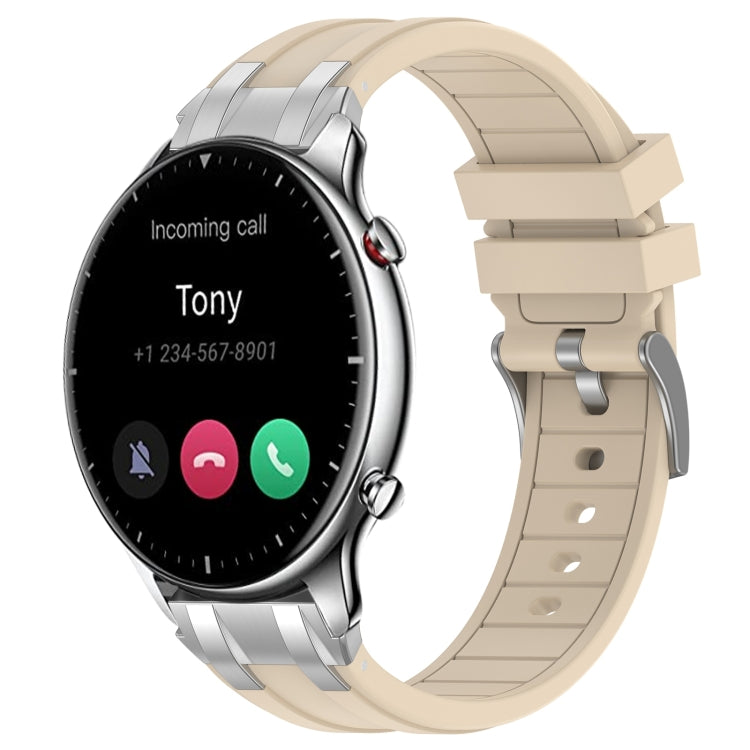 For Amazfit Watch GTR 2 22mm Quick Release Silver Buckle Royal Silicone Watch Band(Starlight) - free shipping - PMC TechLife - Order now!