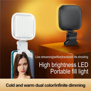 V15 Mini Clip-On Portable LED Fill Light Phone Laptop Video Conference Live Streaming Fill Lamp(Purple)