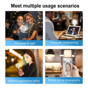 V15 Mini Clip-On Portable LED Fill Light Phone Laptop Video Conference Live Streaming Fill Lamp(Purple)