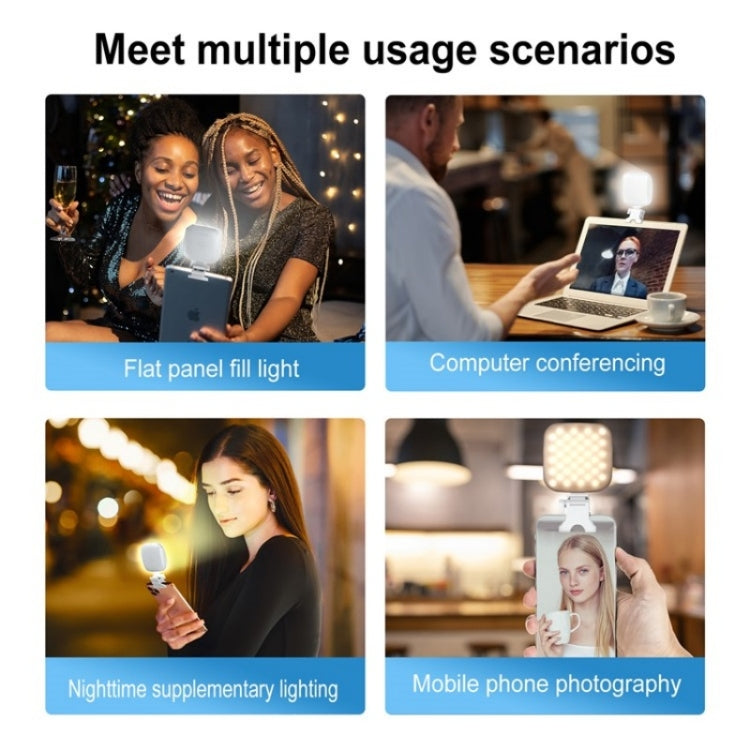 V15 Mini Clip-On Portable LED Fill Light Phone Laptop Video Conference Live Streaming Fill Lamp(Black) - Selfie Light by PMC TechLife | Online Shopping South Africa | PMC TechLife | Buy Now Pay Later Mobicred