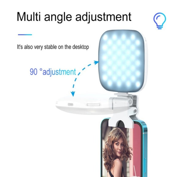 V15 Mini Clip-On Portable LED Fill Light Phone Laptop Video Conference Live Streaming Fill Lamp(Purple)