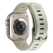 For Apple Watch Ultra 2 49mm Leather Skin Silicone Watch Band(Green)