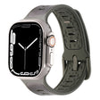 For Apple Watch Ultra 2 49mm Leather Skin Silicone Watch Band(Black) - Watch Bands by PMC TechLife | Online Shopping South Africa | PMC TechLife | Buy Now Pay Later Mobicred