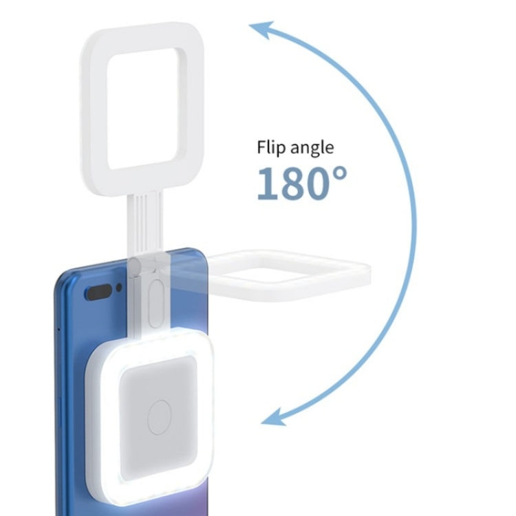 V18 Portable Skin Beauty Live Streaming LED Fill Light Magnetic Phone Selfie Lamp(White)