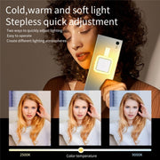 V18 Portable Skin Beauty Live Streaming LED Fill Light Magnetic Phone Selfie Lamp(White)